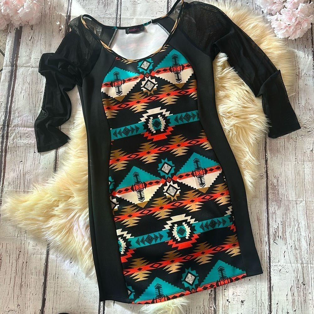 Annabelle Women’s Tribal Slim-fit Dress
